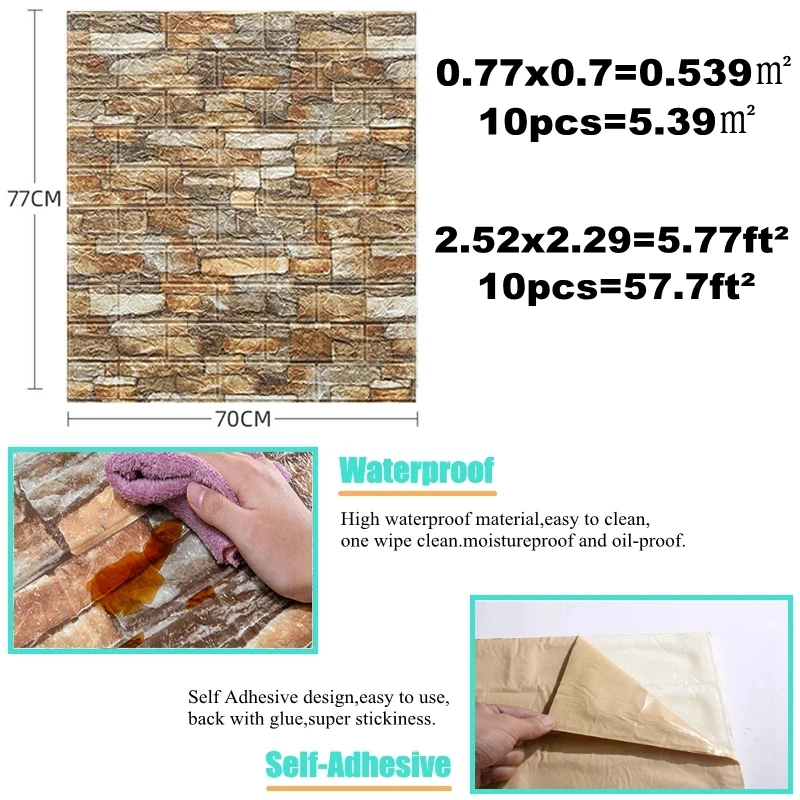 10 adet kendinden yapışkanlı 3 - Pvc Panel Background incelemesi ve fiyatı